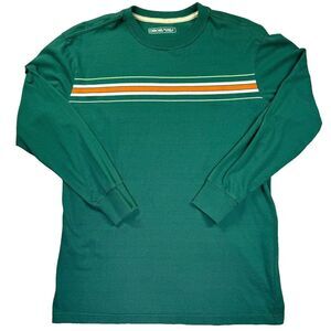 Cherokee Long Sleeve‎ Shirt Mens Size XL Green Striped Retro Pullover Skate 90s